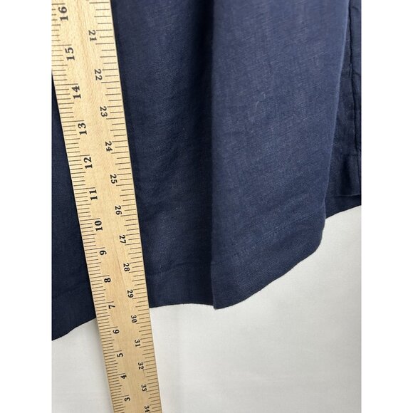 J. CREW Women’s Size XXL One-Shoulder Linen Shift Dress Navy Blue NWT - Picture 4 of 14